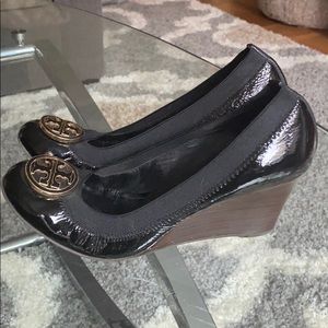 Black Tory Burch Caroline Wedges size 7.5